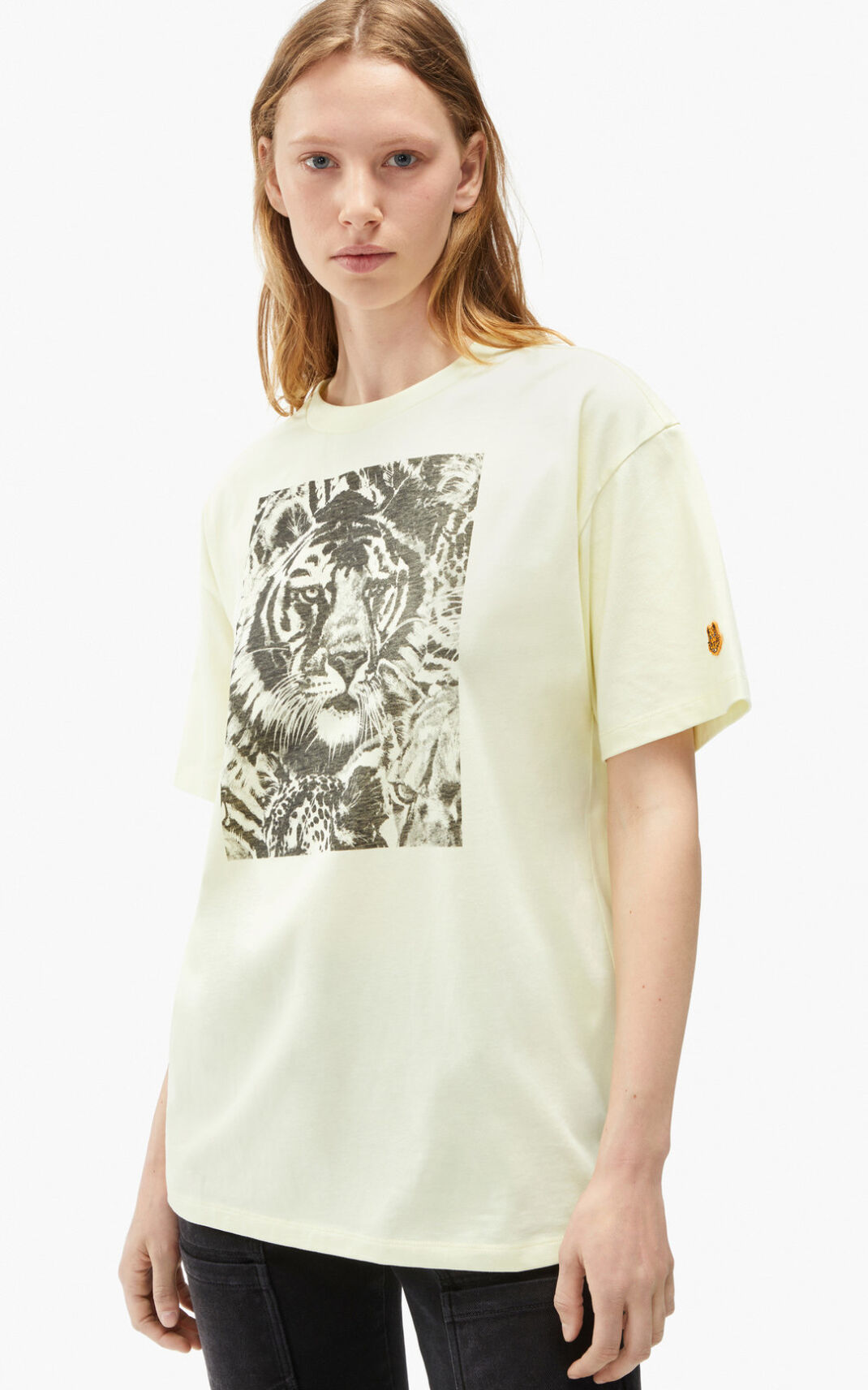 Camisetas Kenzo Wildtigers oversized Mujer Beige OHX170389